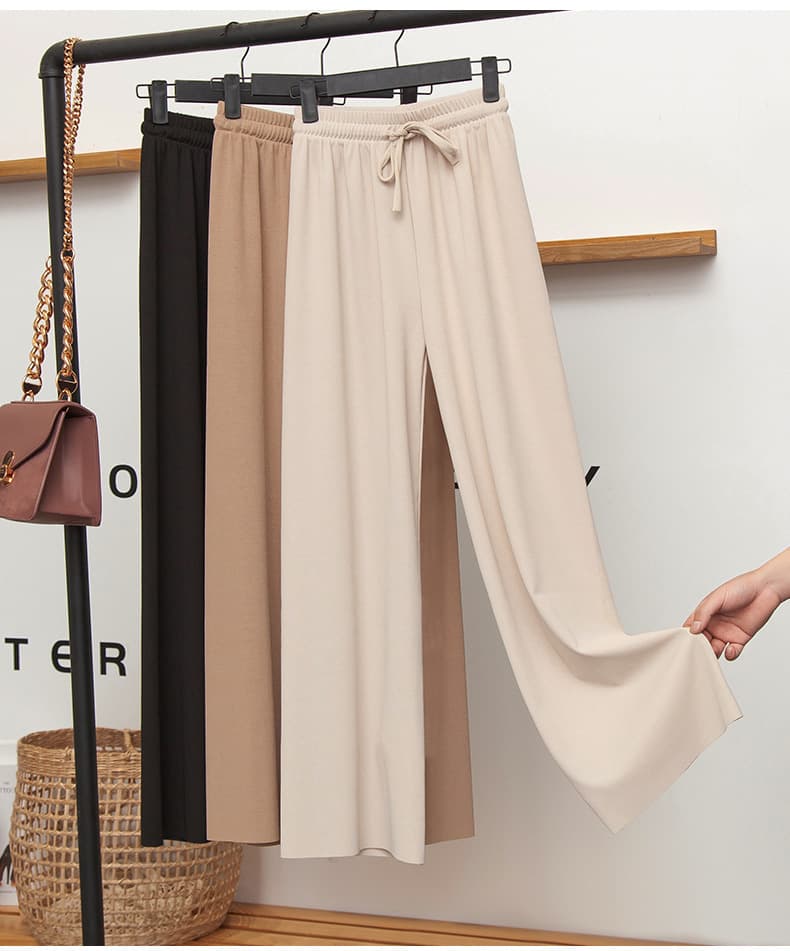 High-Waist Wide-Leg Summer Drawstring Pants thumbnail 3