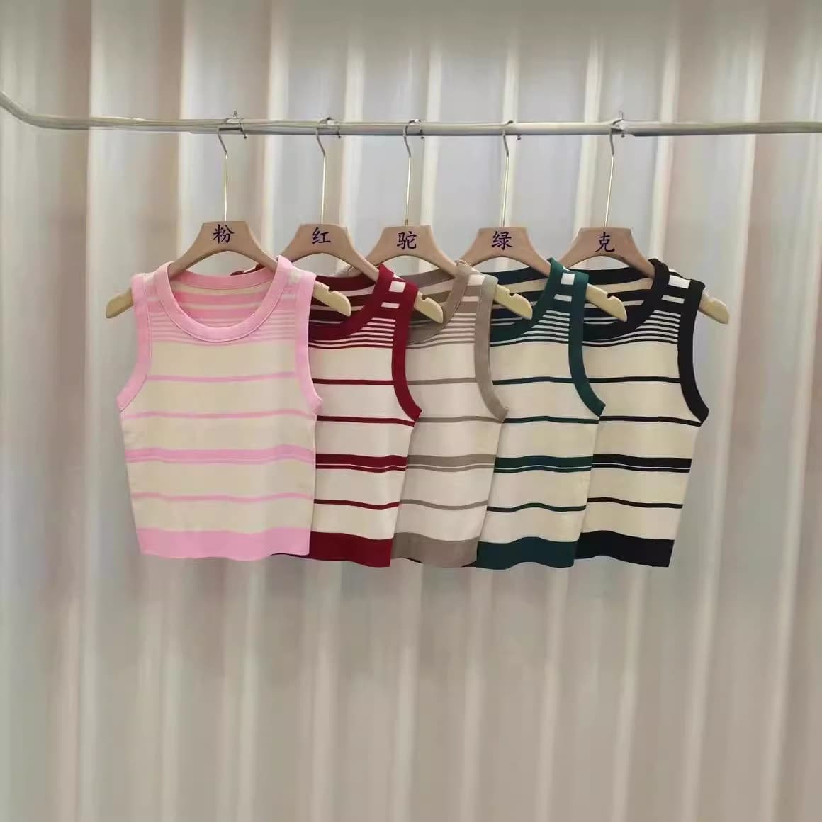 Elegant Women's Sleeveless Ice Silk Blouse with Cross Line Design – Summer 2026 Fashion - Image 1