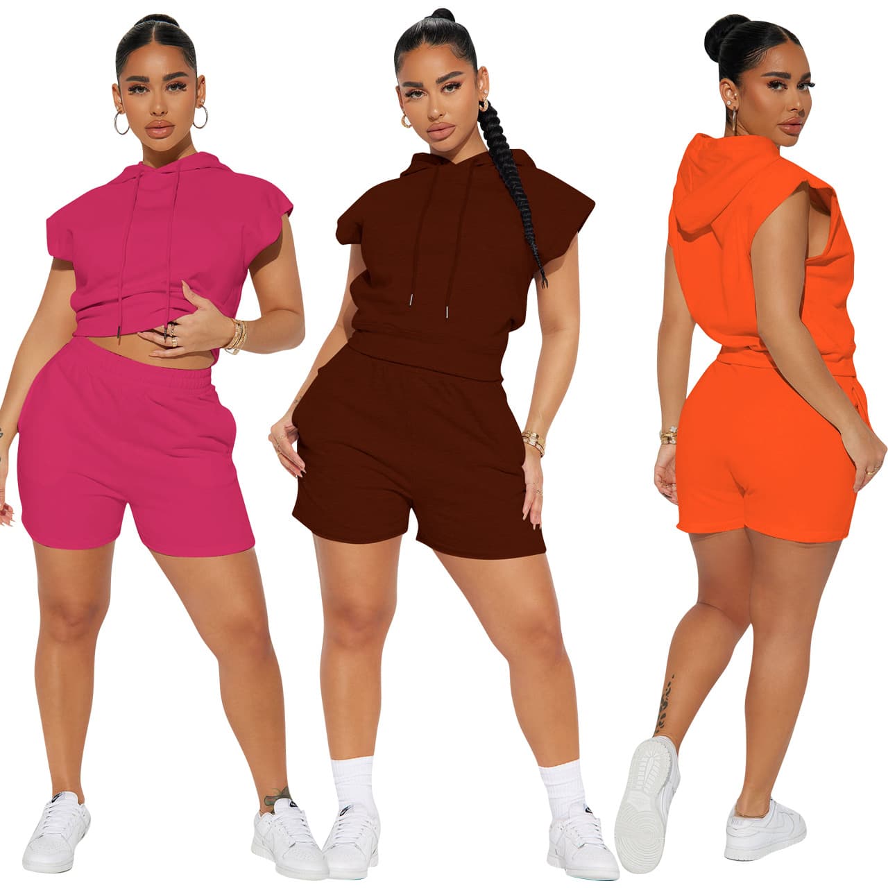Special Offer Women’s EU & US Fashion Casual Sports Hooded Two-Piece Set – No Return or Exchange 🏷️👗 - Image 1