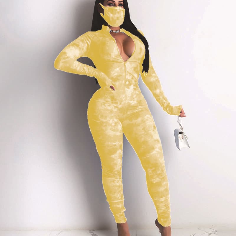 New Amazon EU/US Women’s Sports Jumpsuit – High Waist Tight Butt-Lifting Tie-Dye Ruched Long Pants One-Piece Activewear Bodysuit thumbnail 3