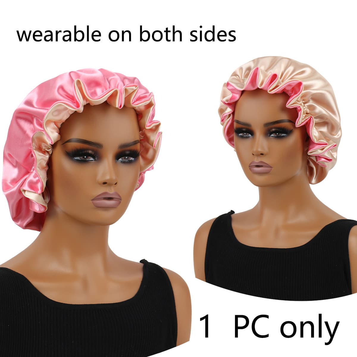 Women’s Winter Sleep Bonnet – Factory Direct, Double-Layer Satin with Lace, Warm & Breathable, Amazon Best Seller thumbnail 5