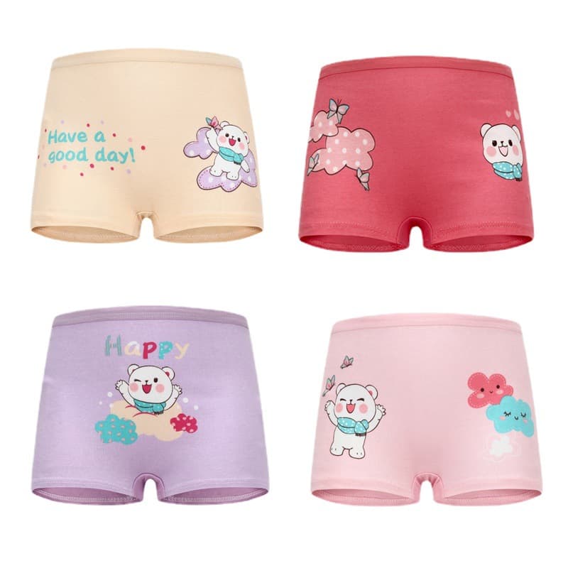 2026 New Cartoon Printed Girls Underwear – High Quality Cotton Kids Boxer Briefs, Factory Direct Girl Panties - Image 1