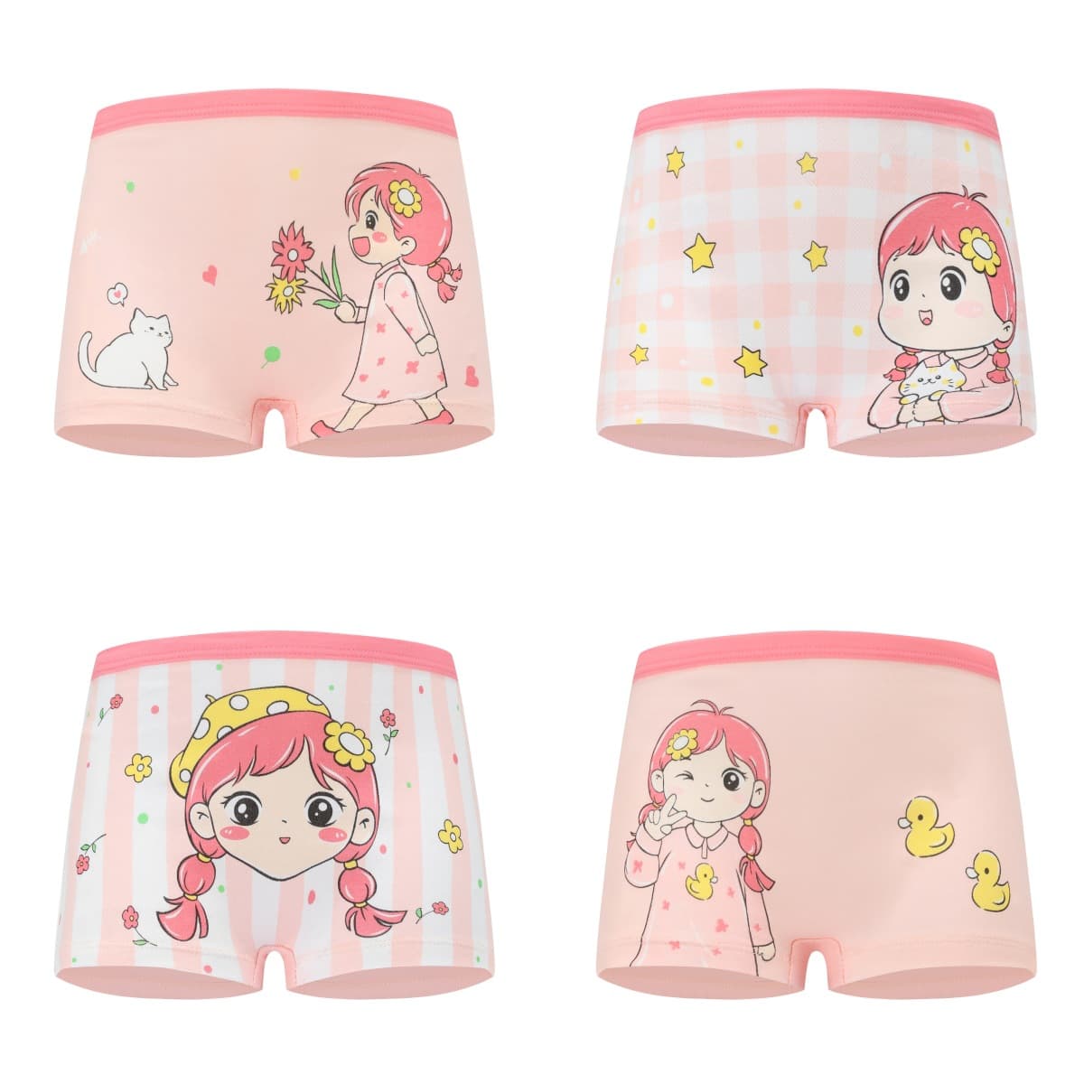2026 New Cartoon Printed Girls Underwear – High Quality Cotton Kids Boxer Briefs, Factory Direct Girl Panties thumbnail 3
