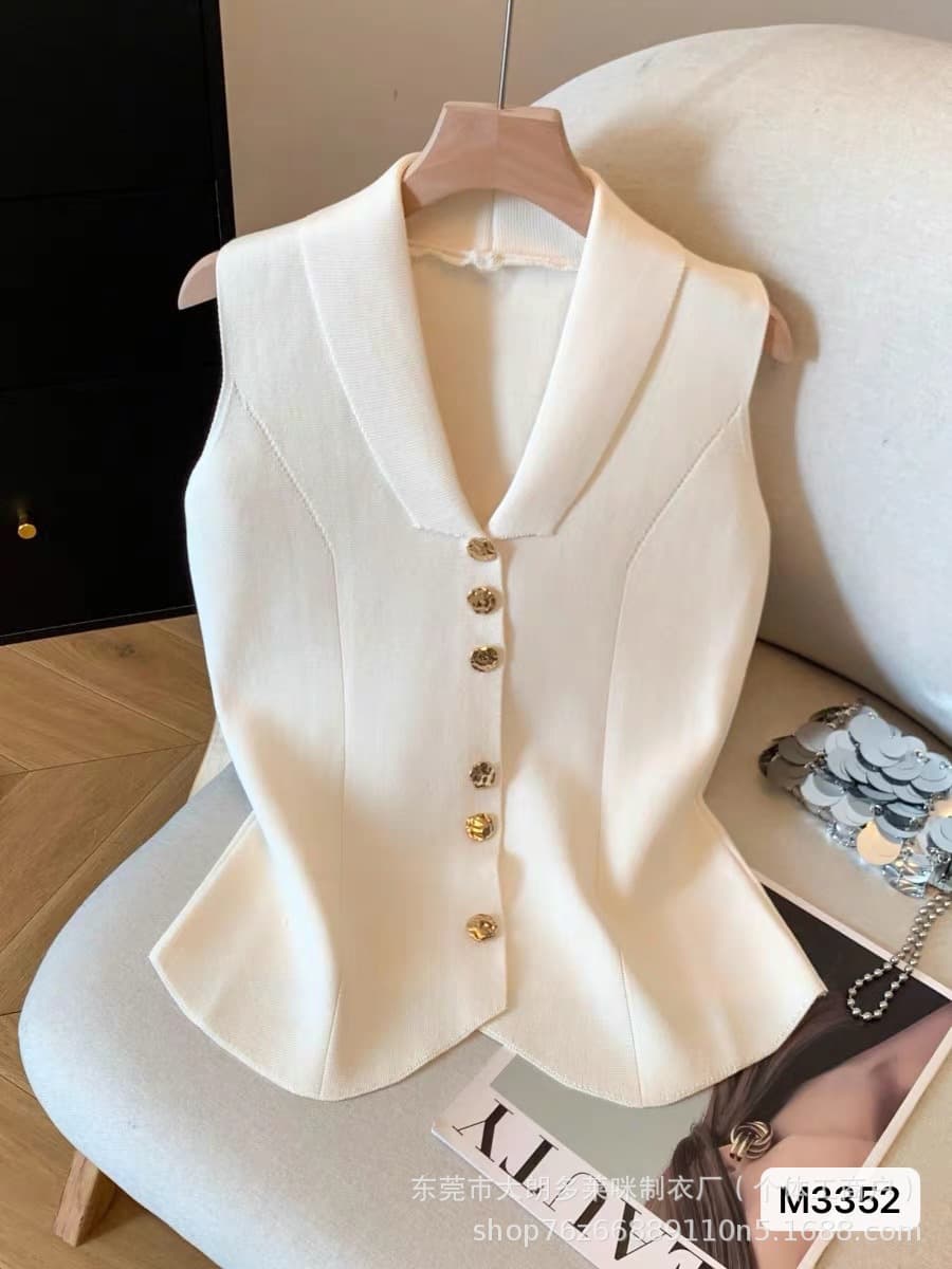  Women’s Knitted Sleeveless Vest 2025 – Elegant French Style Chic Tank Top with a Premium Look thumbnail 2