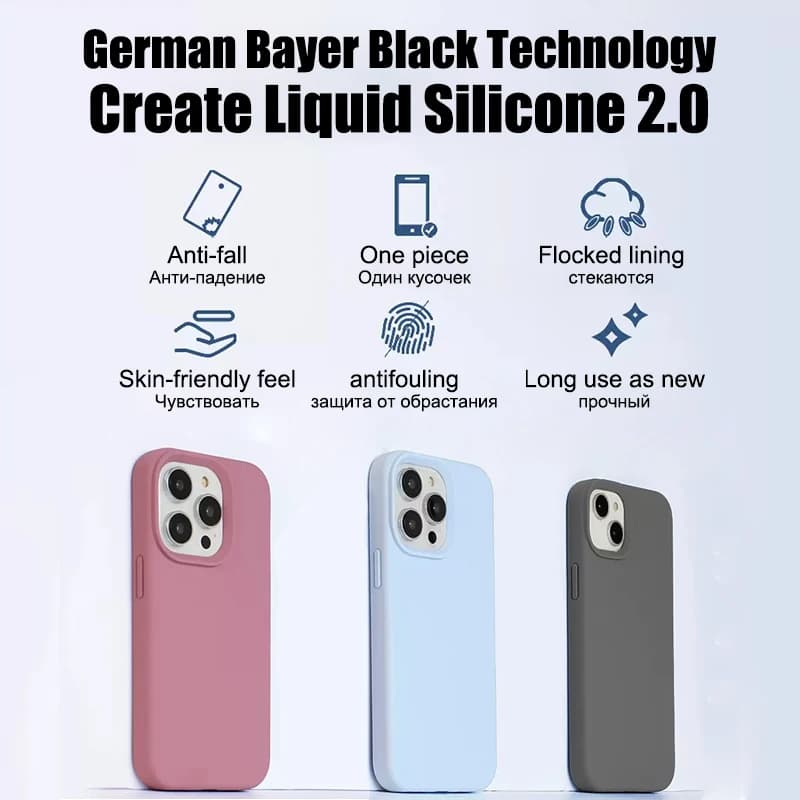 Luxury Shockproof Case For Apple iPhone 11 12 13 14 15 16 17 Pro Max 17 Air Plus Liquid Silicone Cases Cover Phone Accessories thumbnail 3