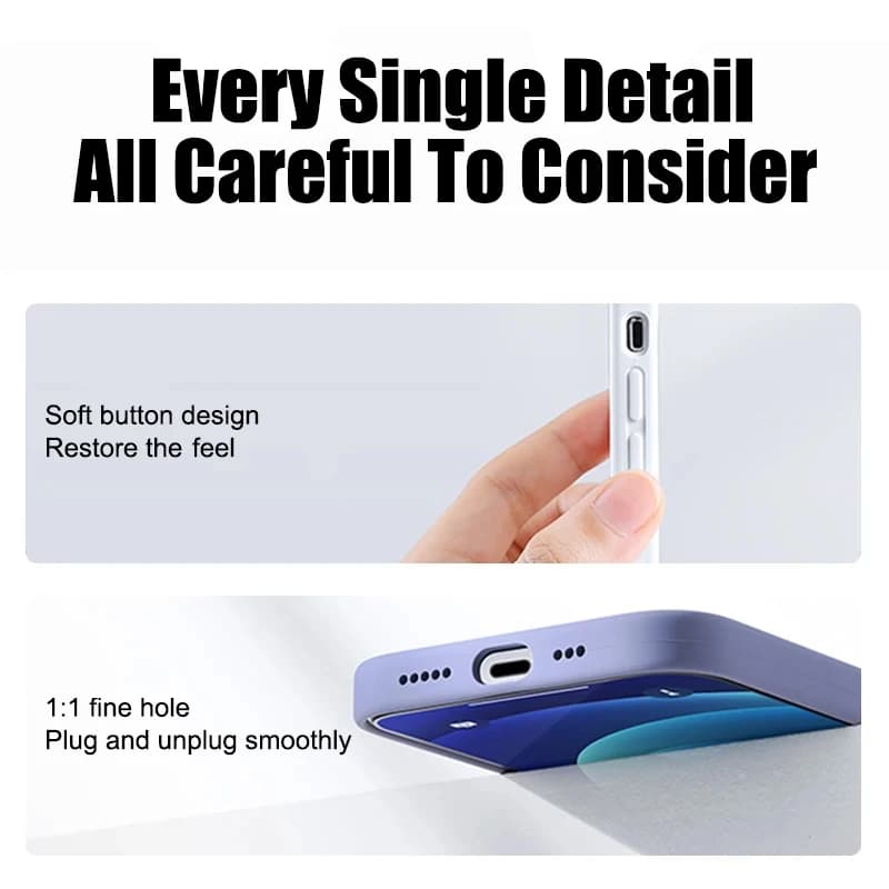 Luxury Shockproof Case For Apple iPhone 11 12 13 14 15 16 17 Pro Max 17 Air Plus Liquid Silicone Cases Cover Phone Accessories thumbnail 4