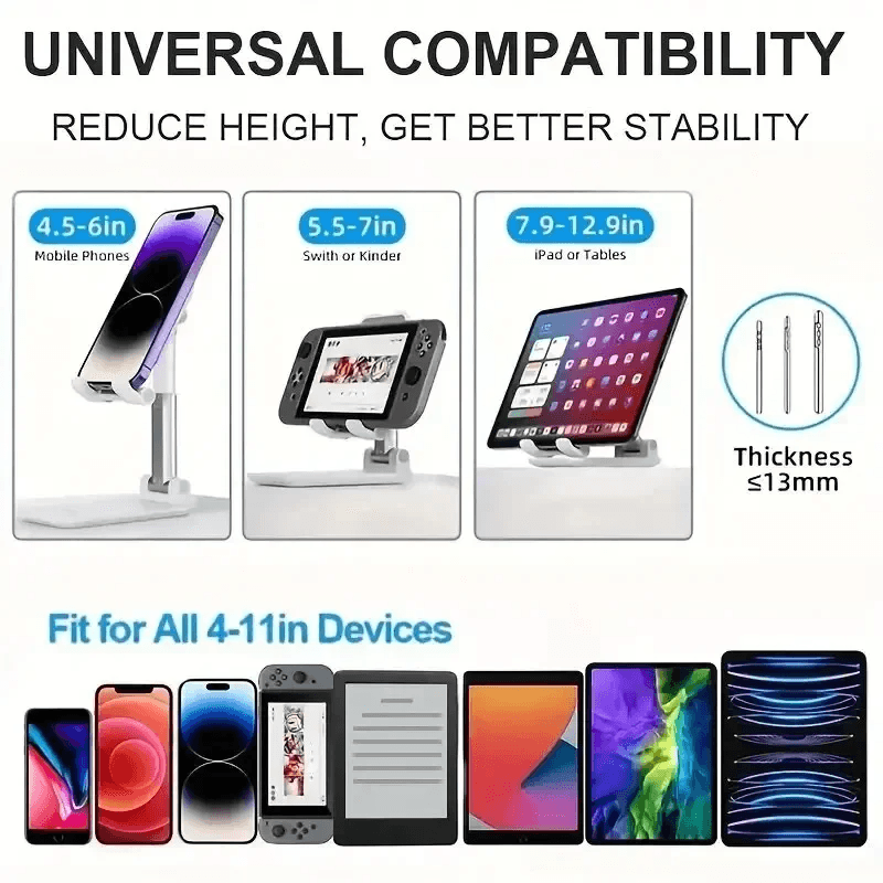 Desk Mobile Phone Holder Stand For iPhone 16 15 iPad Xiaomi Adjustable Desktop Tablet Holder Universal Table Cell Phones Stand thumbnail 3